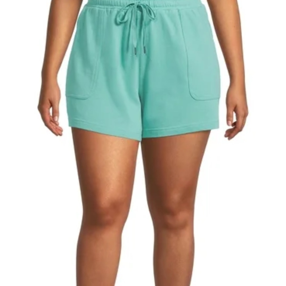 Terra & Sky Women's Aqua Athletic Shorts